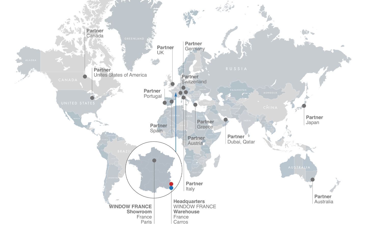 Window France in the world